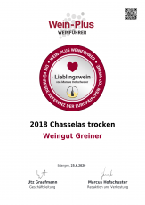 Marcus Hofschuster rates again four wines - Our 2017 Pinot Noir & 2018 Chasselas & Rosé + VERY GOOD +